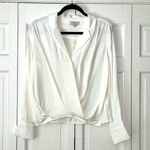 Habitual brand - white faux wrap blouse